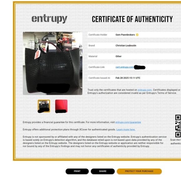 Christian Louboutin Calfskin Crocodile Embossed Spikes Large Cabarock Bag- Green - Picture 3 of 15